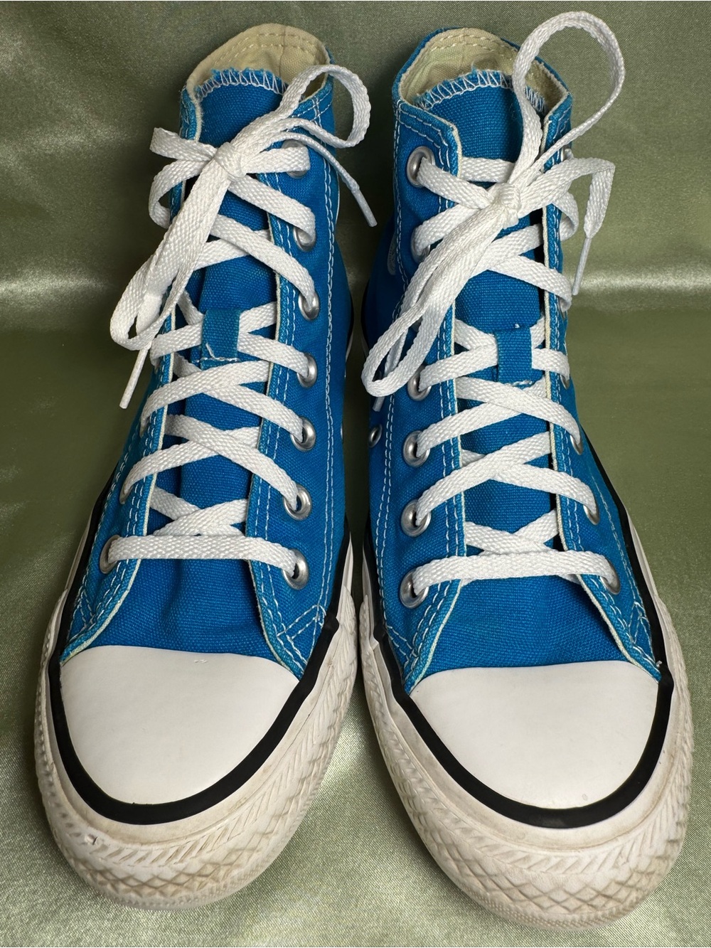 Converse Chuck Taylor High Tops Cyan Space Blue Womens Size 6 Mens Size 4 - Picture 2 of 8